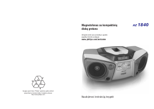 Vadovas Philips AZ1840 Stereofoninis rinkinys