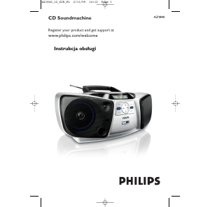 Instrukcja Philips AZ1840 Zestaw stereo