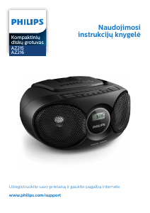 Vadovas Philips AZ215G Stereofoninis rinkinys