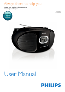 Manual Philips AZ305 Stereo-set