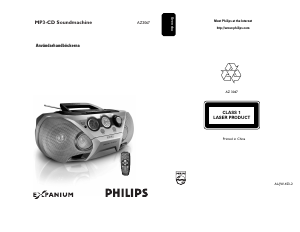 Bruksanvisning Philips AZ3067 Stereoanläggning
