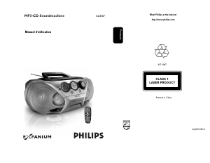 Mode d’emploi Philips AZ3067 Stéréo