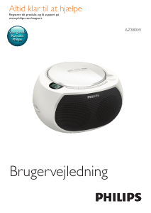 Brugsanvisning Philips AZ380W Stereo sæt