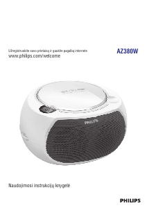 Vadovas Philips AZ380W Stereofoninis rinkinys