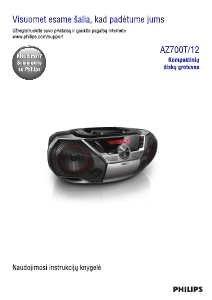 Vadovas Philips AZ700T Stereofoninis rinkinys
