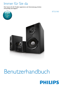 Bedienungsanleitung Philips BTD2180 Stereoanlage