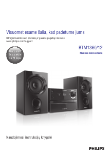 Vadovas Philips BTM1360 Stereofoninis rinkinys