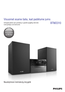 Vadovas Philips BTM2310 Stereofoninis rinkinys