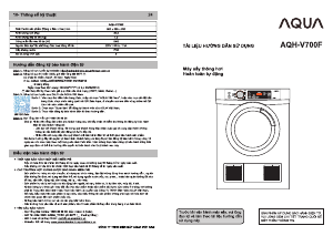 Hướng dẫn sử dụng Aqua AQH-V700F Máy sấy