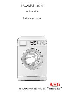 Bruksanvisning AEG-Electrolux L54609 Vaskemaskin