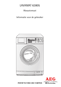 Handleiding AEG-Electrolux L63805 Wasmachine