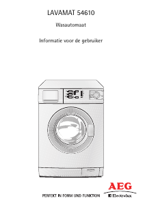 Handleiding AEG-Electrolux L54610 Wasmachine