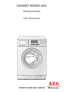 Handleiding AEG-Electrolux LR2651 Wasmachine