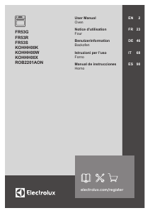 Manual de uso Electrolux KOHHH00K Horno