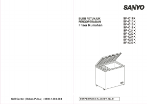 Manual Sanyo SF-C30K Freezer