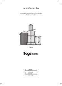 Bruksanvisning Sage BJE820UK Nutri Juicer Pro Saftpresse