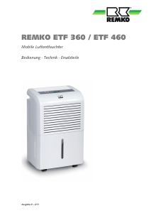 Bedienungsanleitung Remko ETF 360 Luftentfeuchter