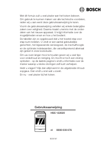 Használati útmutató Bosch HSS122020 Tűzhely