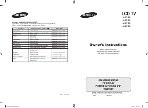 Manual Samsung LA37S88BX/HAC LCD Television