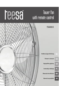 Εγχειρίδιο Teesa TSA8033 Ανεμιστήρας