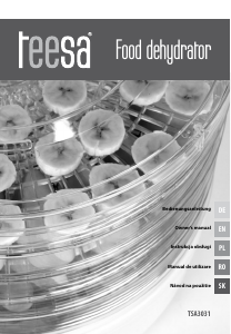Manual Teesa TSA3031 Food Dehydrator