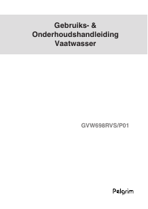 Handleiding Pelgrim GVW698ONY Vaatwasser
