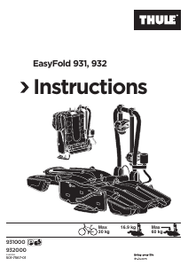 Instrukcja Thule EasyFold 932 Bagażnik rowerowy