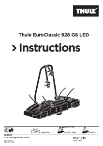 Vadovas Thule EuroClassic G6 LED 928 Dviračių laikiklis