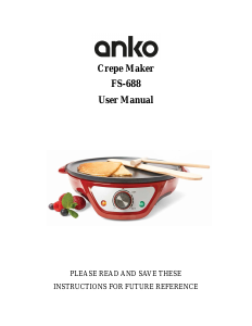 Manual Anko FS-688 Crepe Maker