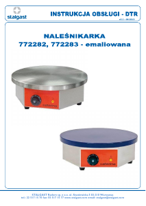 Instrukcja Stalgast 772283 Naleśnikarka