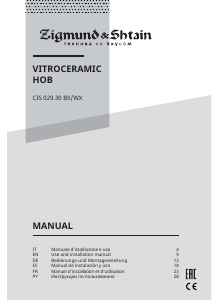 Manual Zigmund and Shtain CIS 029.30 BX Hob