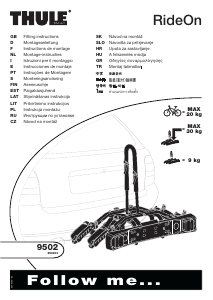 Kullanım kılavuzu Thule RideOn 9502 Bisiklet taşıyıcısı