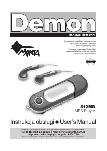 Bruksanvisning Manta MM211 Demon Mp3 spelare