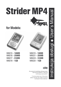 Bruksanvisning Manta MM221 Strider Mp3 spelare