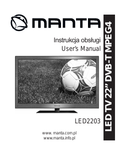 Instrukcja Manta LED2203 Telewizor LED