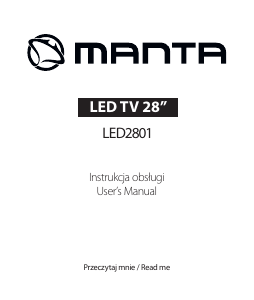 Instrukcja Manta LED2801 Telewizor LED
