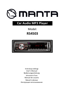 Manuál Manta RS4503 Autorádio