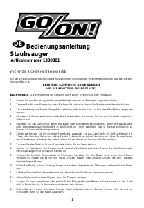Manuale Go On! 1330881 Aspirapolvere