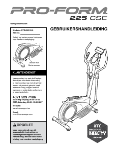 Handleiding Pro-Form 225 CSE Crosstrainer