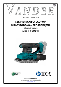 Instrukcja Vander VSO847 Szlifierki oscylacyjne