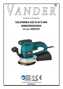 Instrukcja Vander VSO701 Szlifierka mimośrodowa