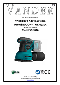 Instrukcja Vander VSO846 Szlifierka mimośrodowa
