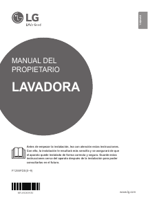 Manual de uso LG F1255FDS7 Lavadora