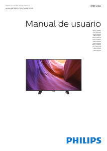 Manual de uso Philips 55PUK4900 Televisor de LED