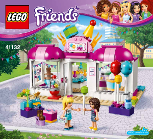 Käyttöohje Lego set 41132 Friends Heartlaken juhlatarvikekauppa