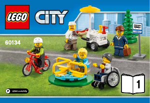 Manuál Lego set 60134 City Zábava v parku - lidé z města