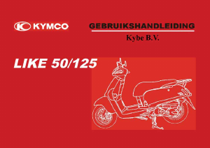 Handleiding Kymco Like 50 Scooter