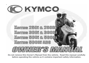 Bruksanvisning Kymco xciting 250i Skoter