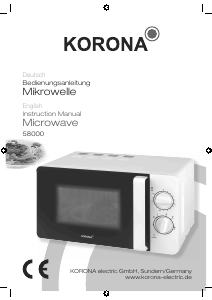 Bruksanvisning Korona 58000 Mikrovågsugn