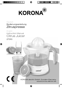 Bedienungsanleitung Korona 27010 Zitruspresse